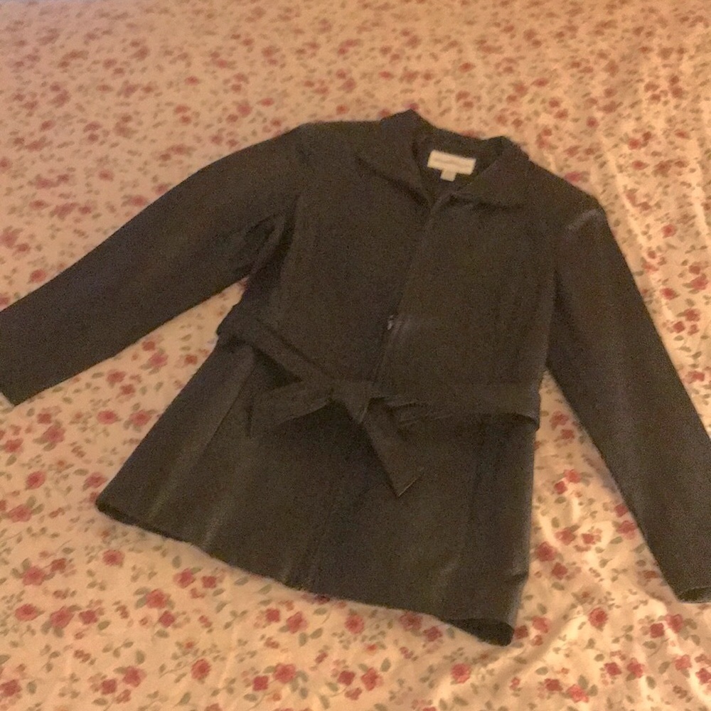 Black belted leather jacket by Worthington Women’s size petite M.